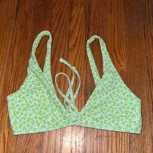 SHEIN Cheetah Print Bikini Top